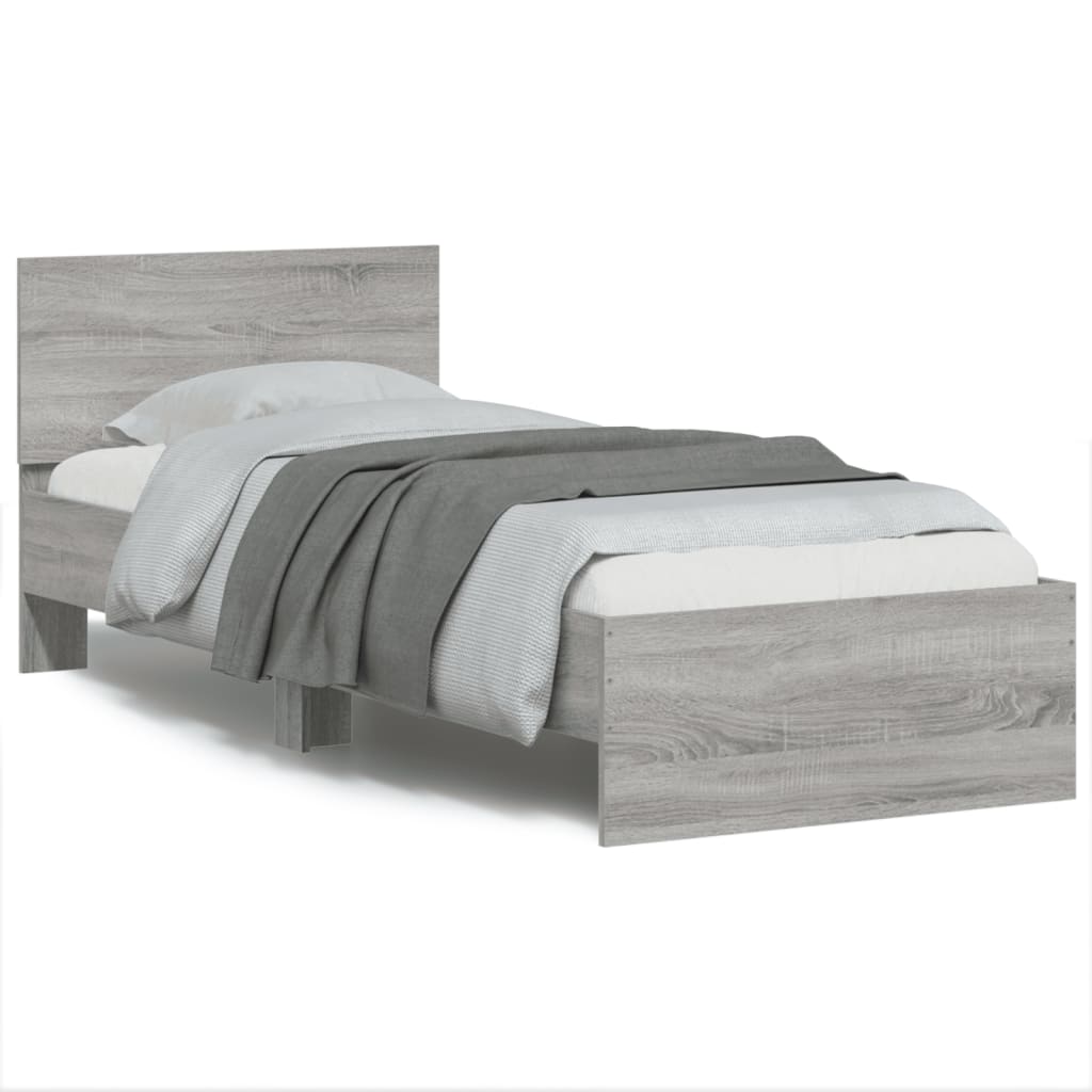 Bed Frame With Headboard And Led Small Double