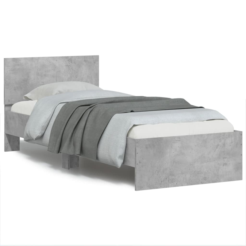 Bed Frame With Headboard And Led Small Double