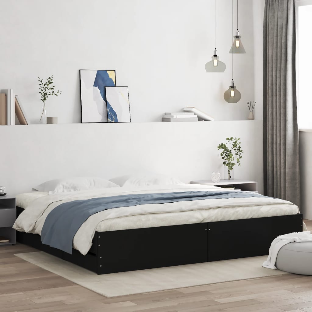 Bed Frame With Drawers Without Mattress Double