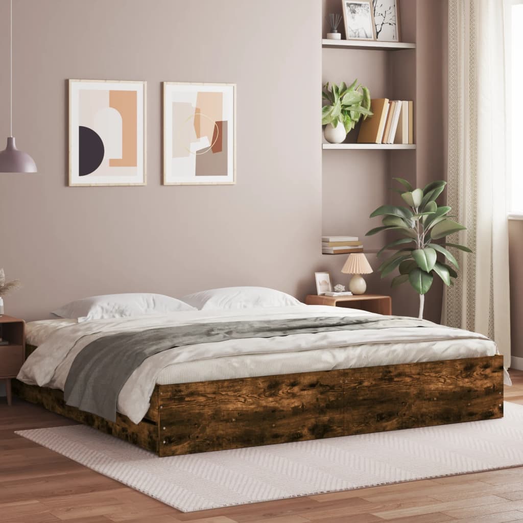 Bed Frame With Drawers Without Mattress Double