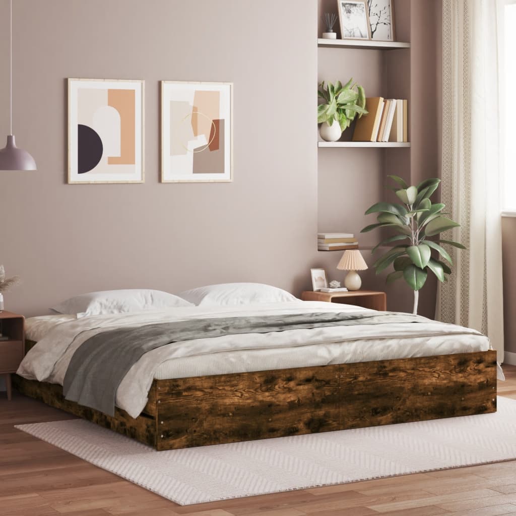 Bed Frame With Drawers Without Mattress Double