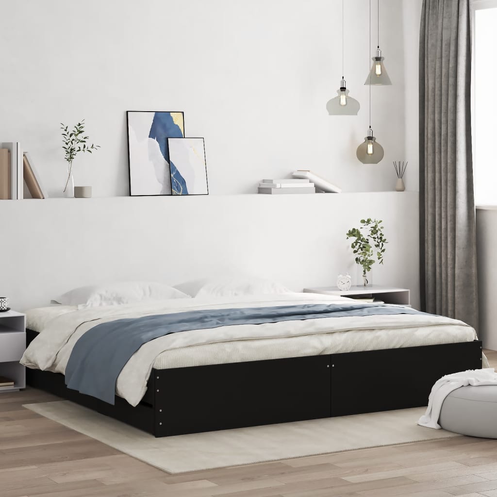Bed Frame With Drawers Without Mattress Double