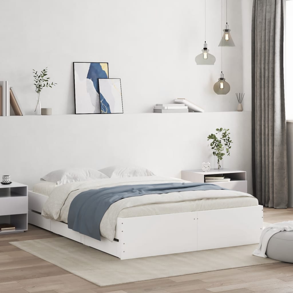 Bed Frame With Drawers Without Mattress Double