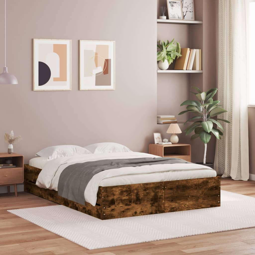 Bed Frame With Drawers Without Mattress Double