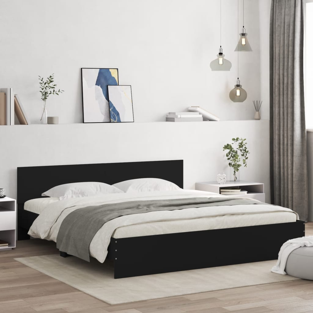 Bed Frame With Headboard And Led Small Double