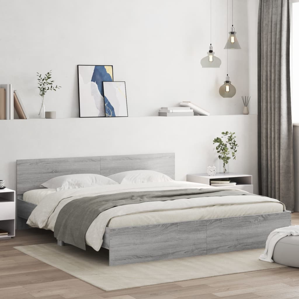 Bed Frame With Headboard And Led Small Double