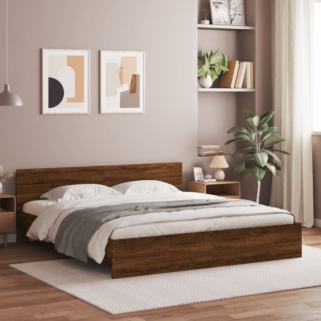Bed Frame With Headboard And Led Small Double