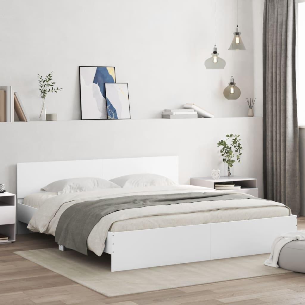 Bed Frame With Headboard And Led Small Double