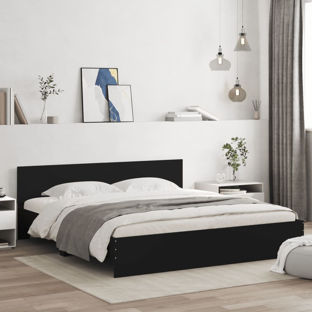 Bed Frame With Headboard And Led Small Double