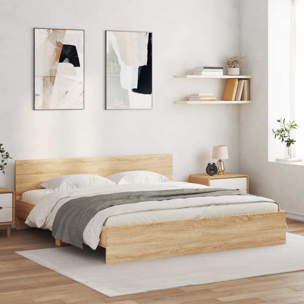 Bed Frame With Headboard And Led Small Double