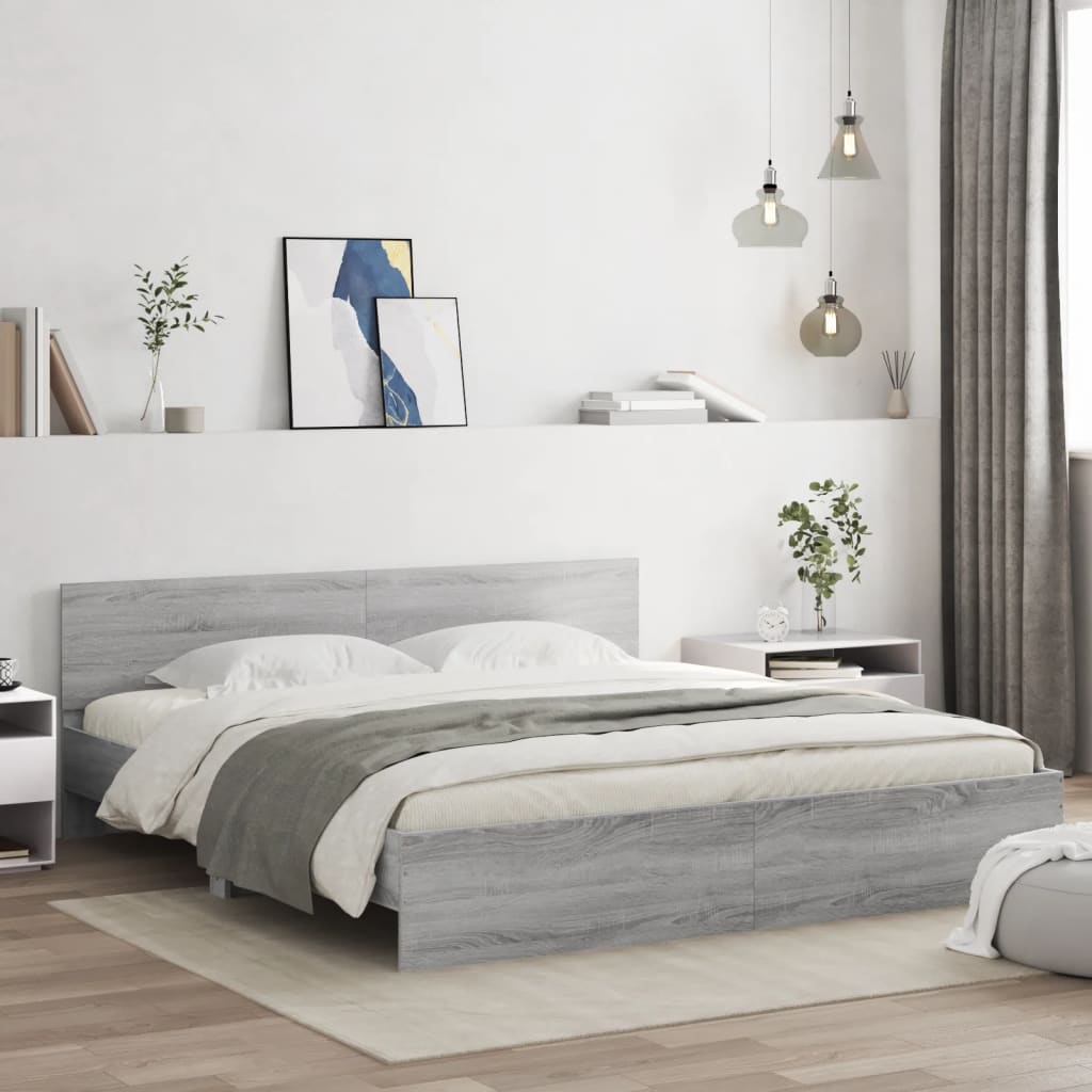 Bed Frame With Headboard And Led Small Double