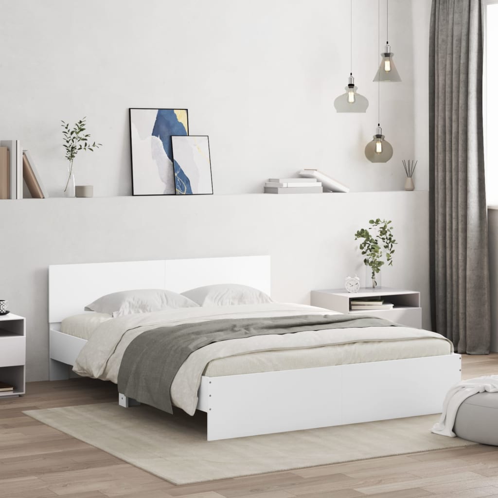 Bed Frame With Headboard And Led Small Double