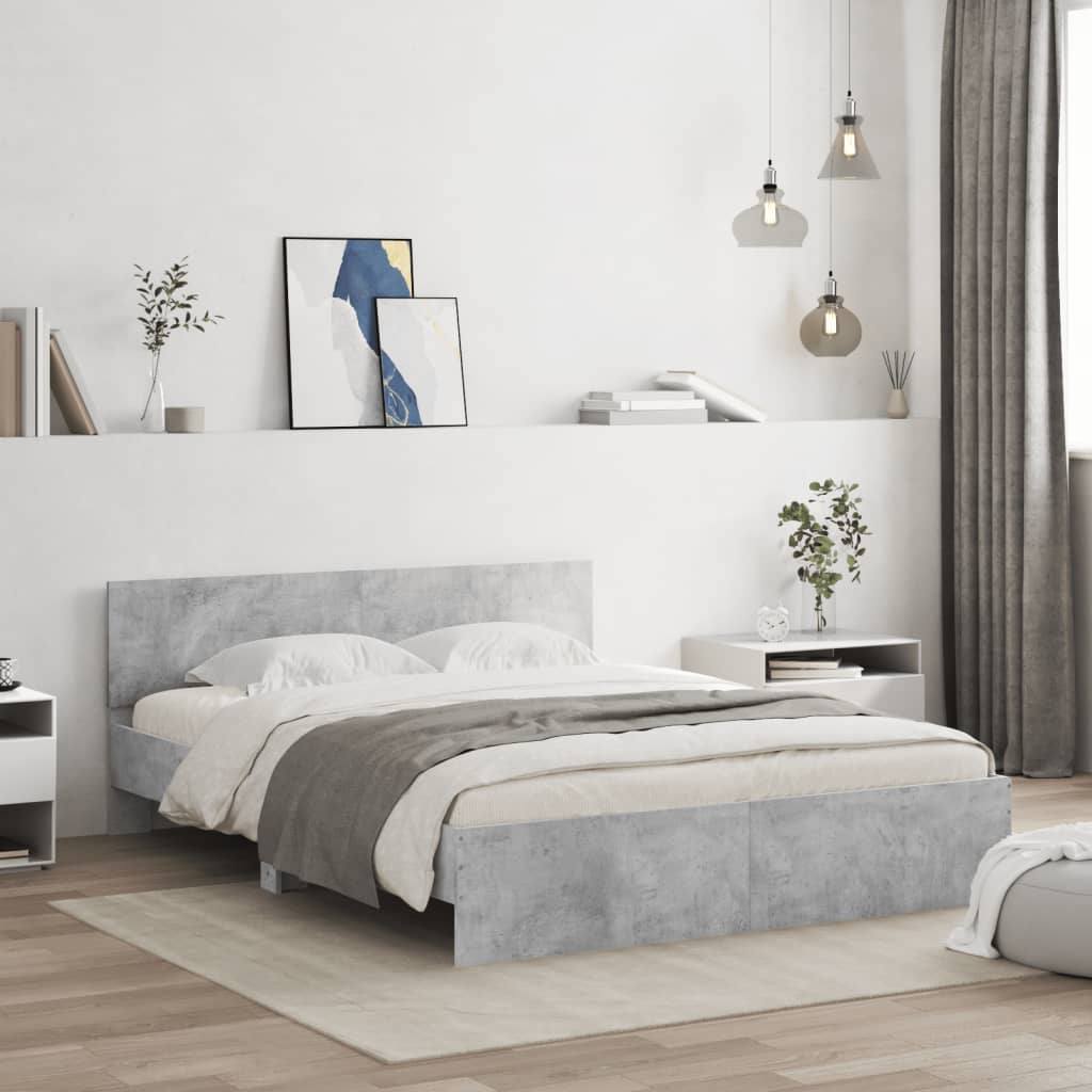 Bed Frame With Headboard And Led Small Double