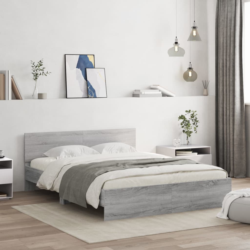 Bed Frame With Headboard And Led Small Double
