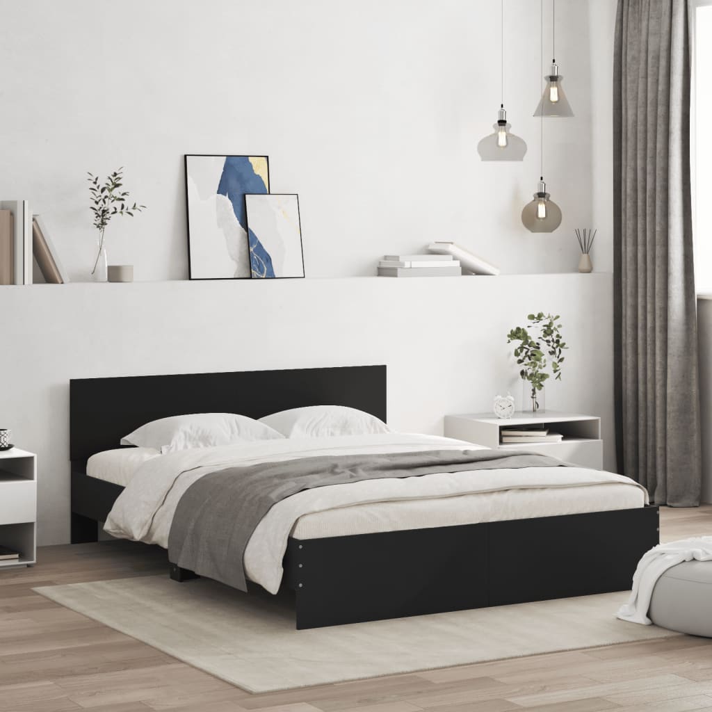 Bed Frame With Headboard And Led Small Double