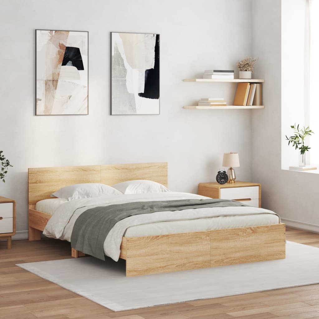 Bed Frame With Headboard And Led Small Double