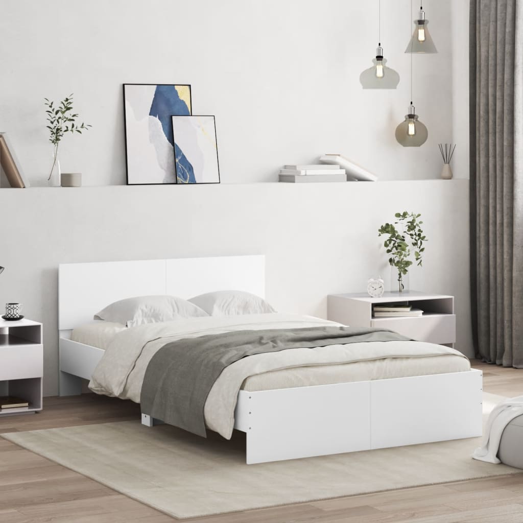 Bed Frame With Headboard And Led Small Double