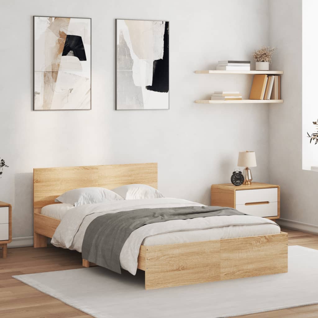 Bed Frame With Headboard And Led Small Double