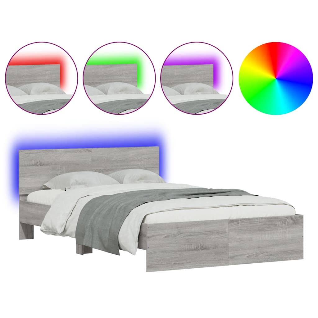 Bed Frame With Headboard And Led Small Double