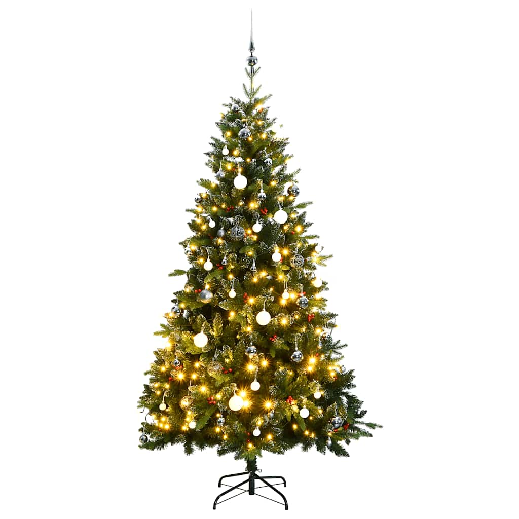 Artificial Hinged Christmas Tree With Red Berries