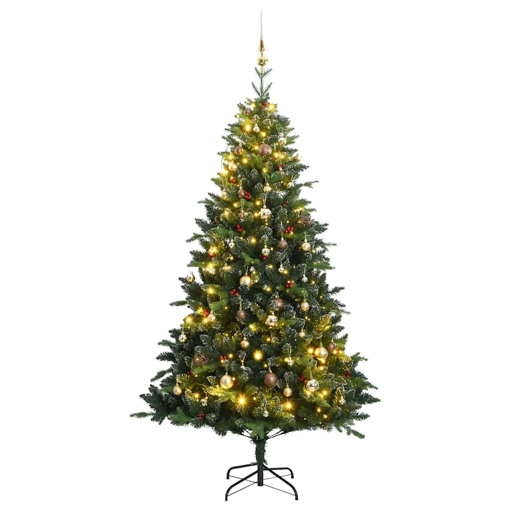 Artificial Hinged Christmas Tree With Red Berries