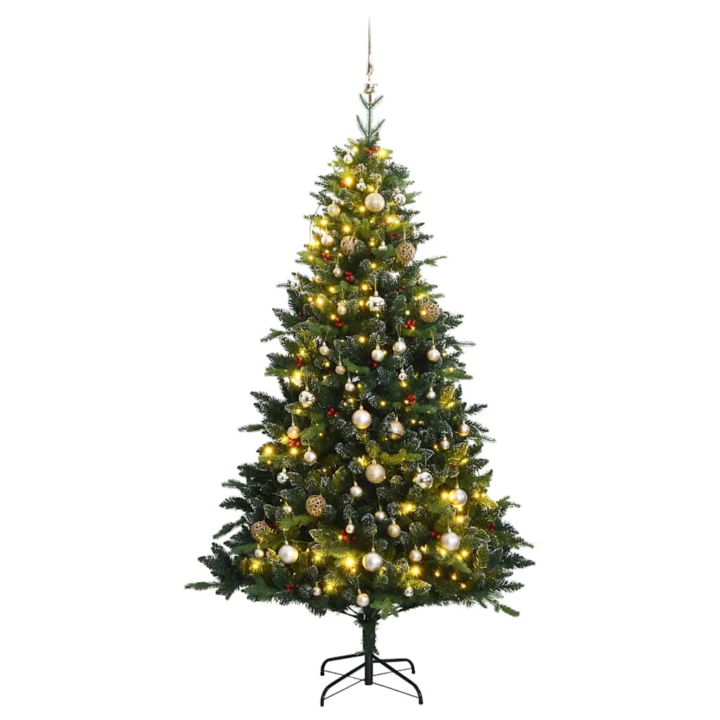 Artificial Hinged Christmas Tree With Red Berries