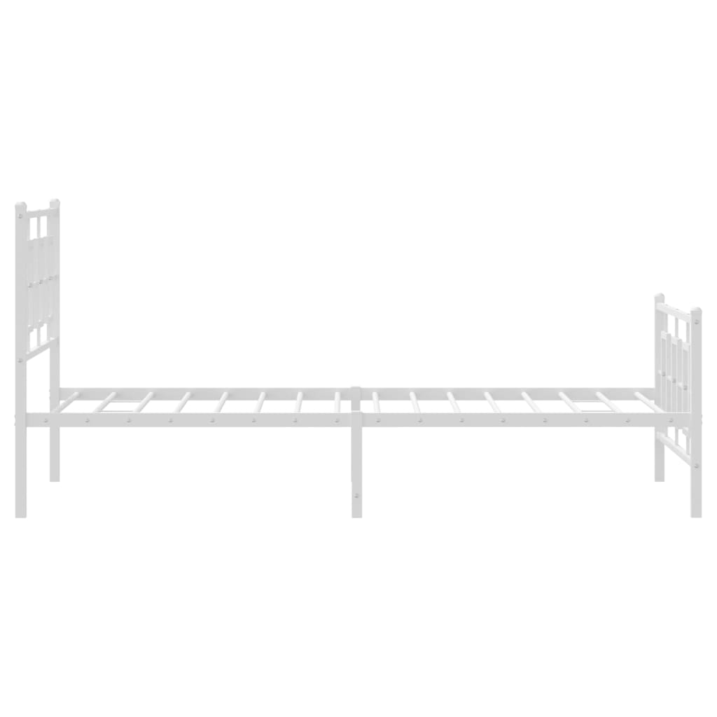 Metal Bed Frame Without Mattress With Footboard 100X190Cm