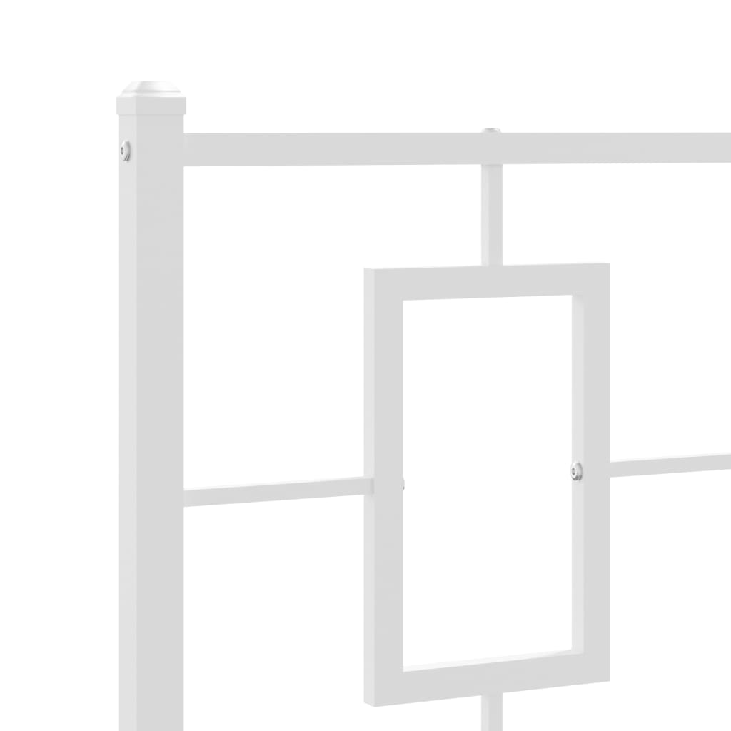Metal Bed Frame Without Mattress With Footboard 100X190Cm