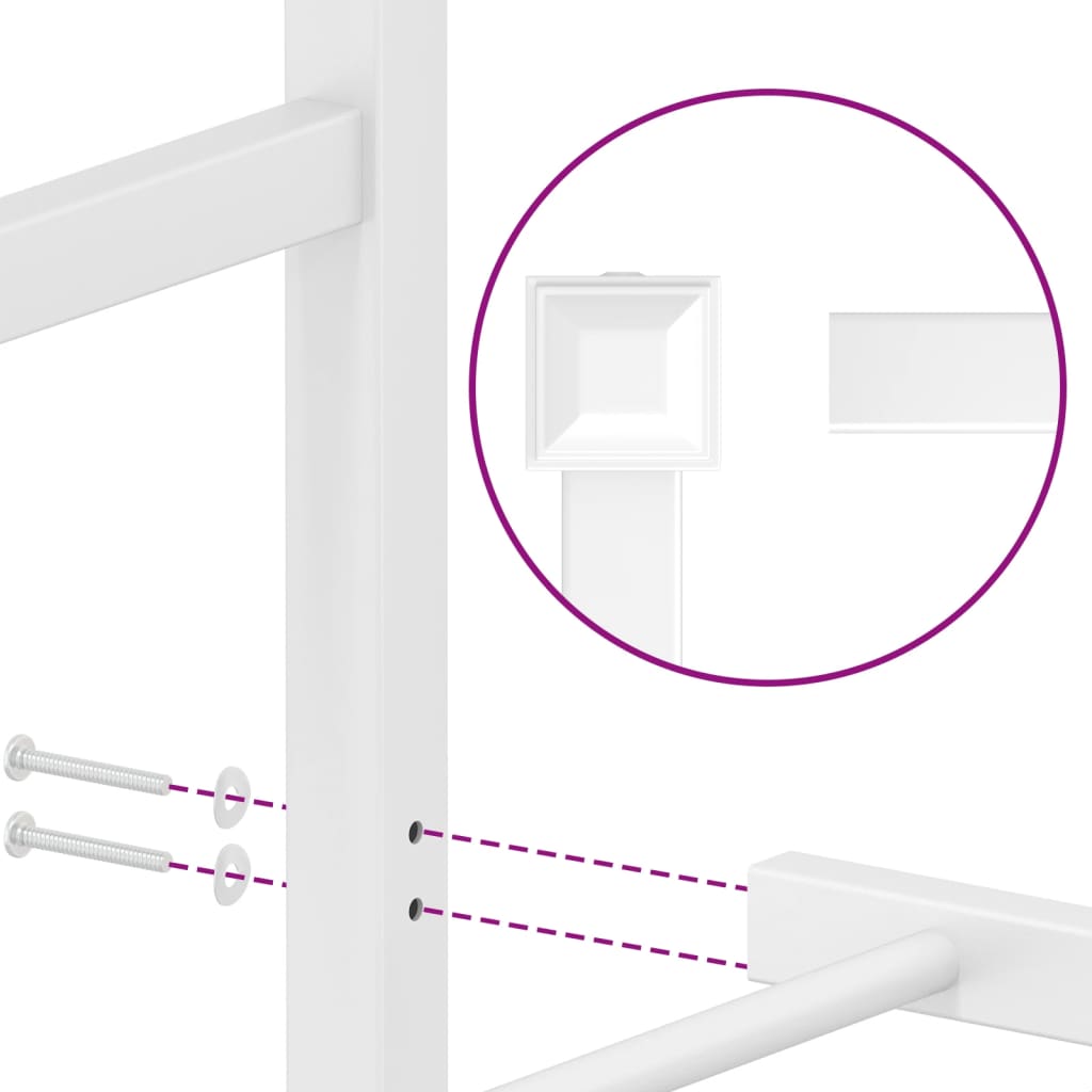 Metal Bed Frame Without Mattress With Footboard 100X190Cm