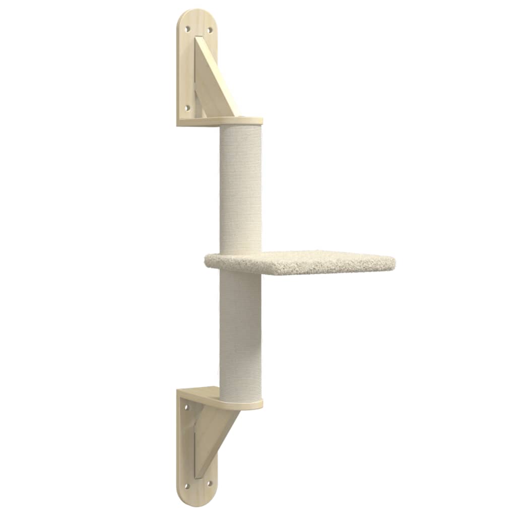 Wall-Mounted Cat Tree With Scratching Post 85.5 Cm