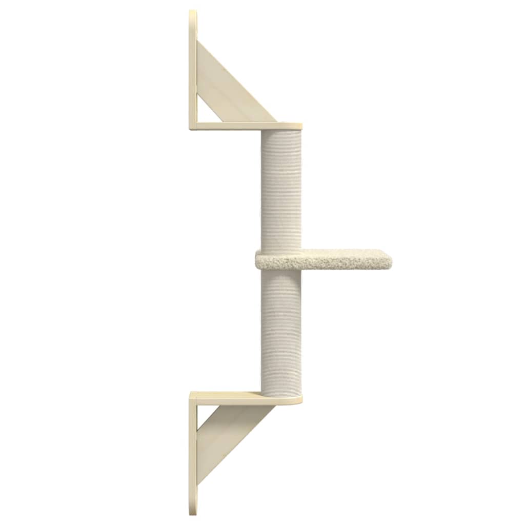 Wall-Mounted Cat Tree With Scratching Post 85.5 Cm