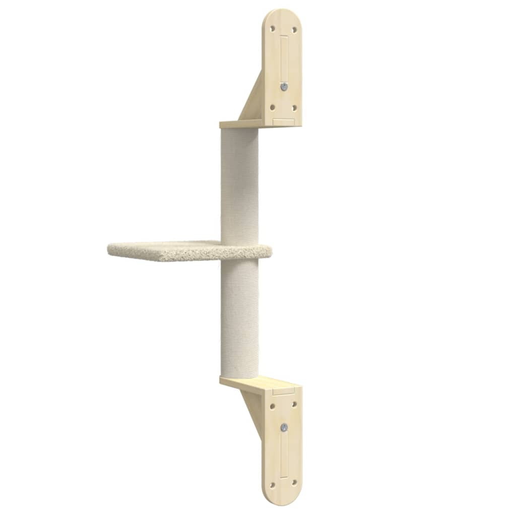 Wall-Mounted Cat Tree With Scratching Post 85.5 Cm