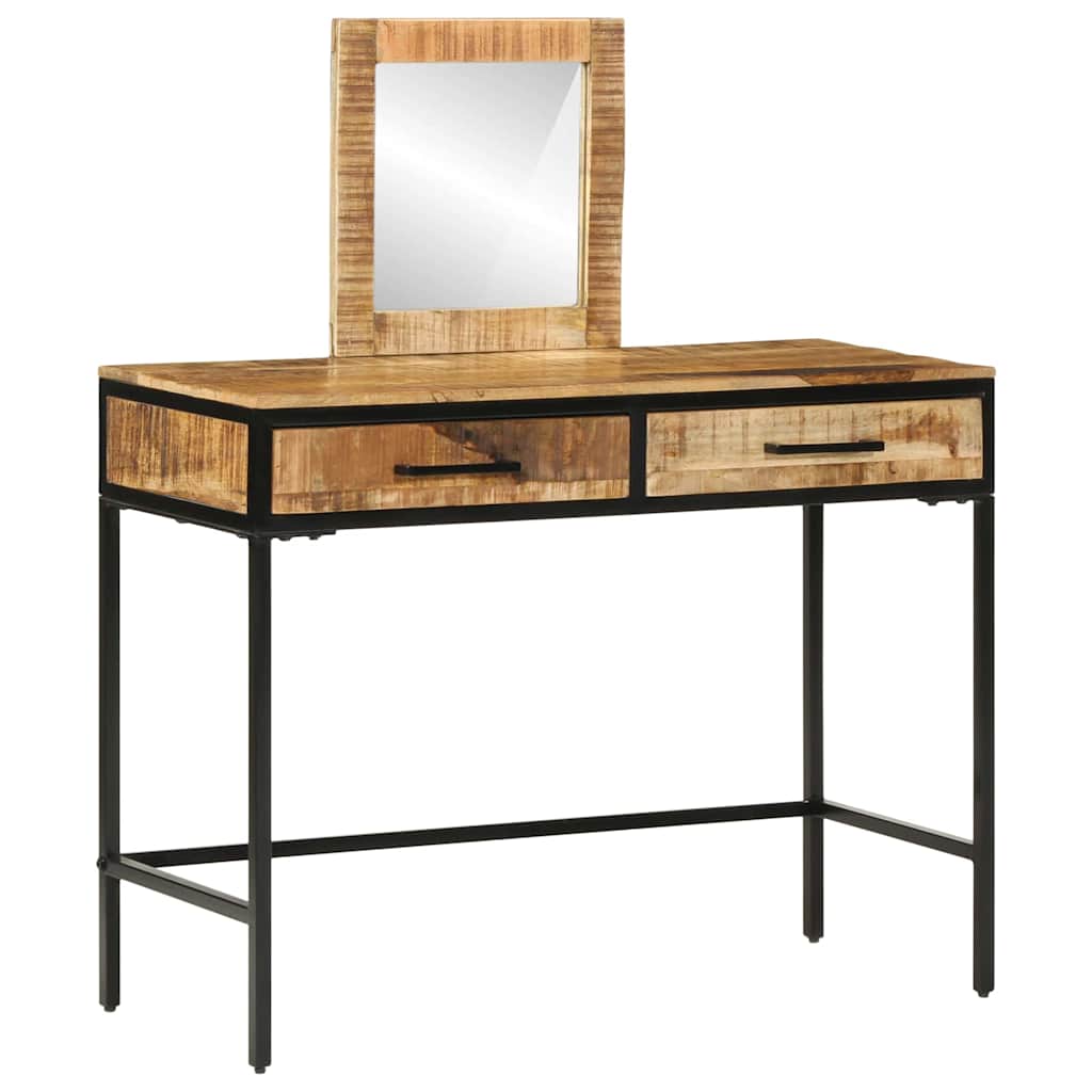Dressing Table Brown 100 X 40 X 120 Cm Solid Mango Wood