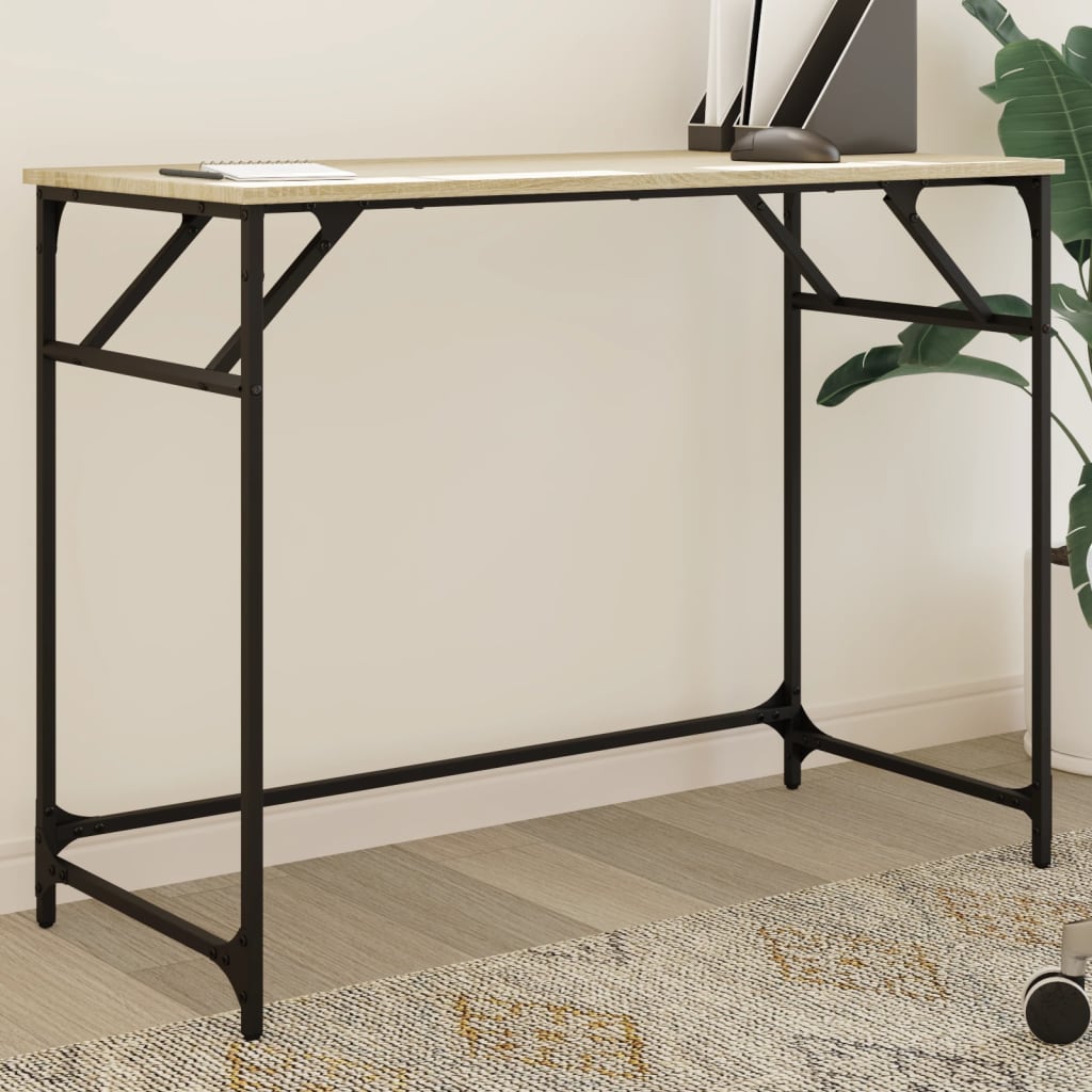 Desk 100X45X76 Cm Engineered Wood And Powder-Coated Steel
