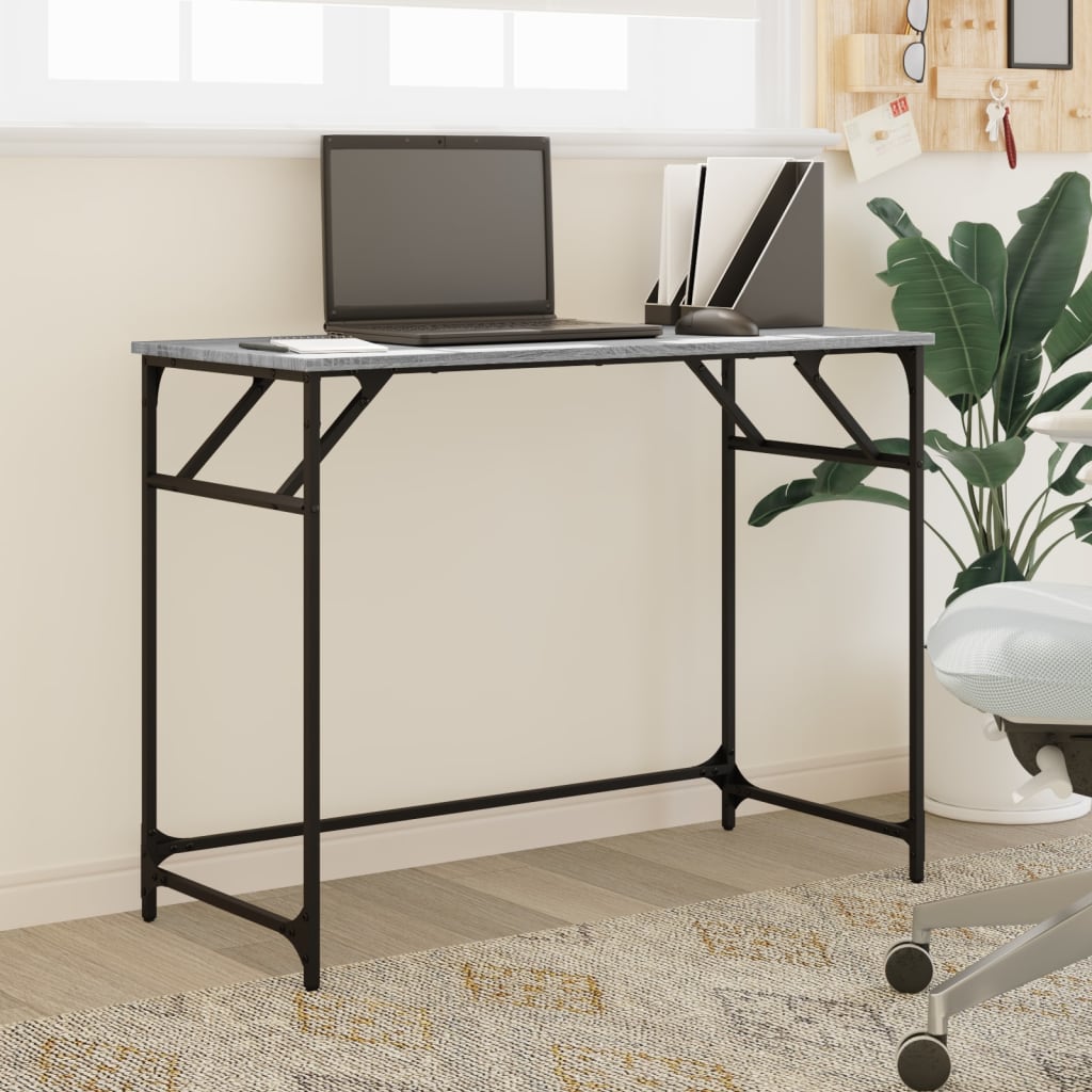 Desk 100X45X76 Cm Engineered Wood And Powder-Coated Steel