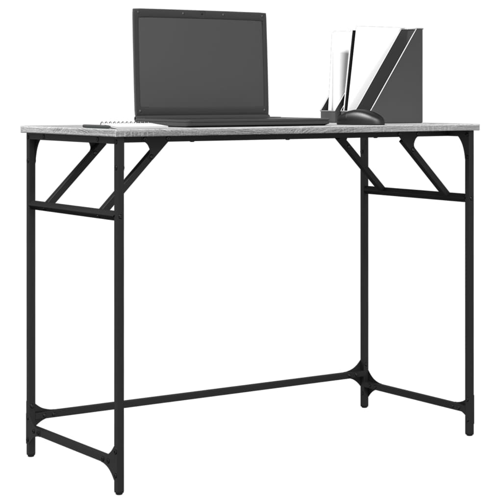Desk 100X45X76 Cm Engineered Wood And Powder-Coated Steel