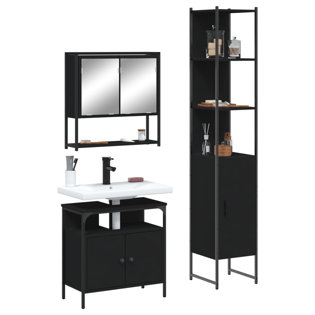 Bathroom Furniture Set 3 Pcs 33 X 33 X 185.5 Cm