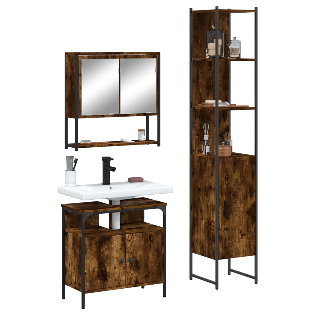 Bathroom Furniture Set 3 Pcs 33 X 33 X 185.5 Cm