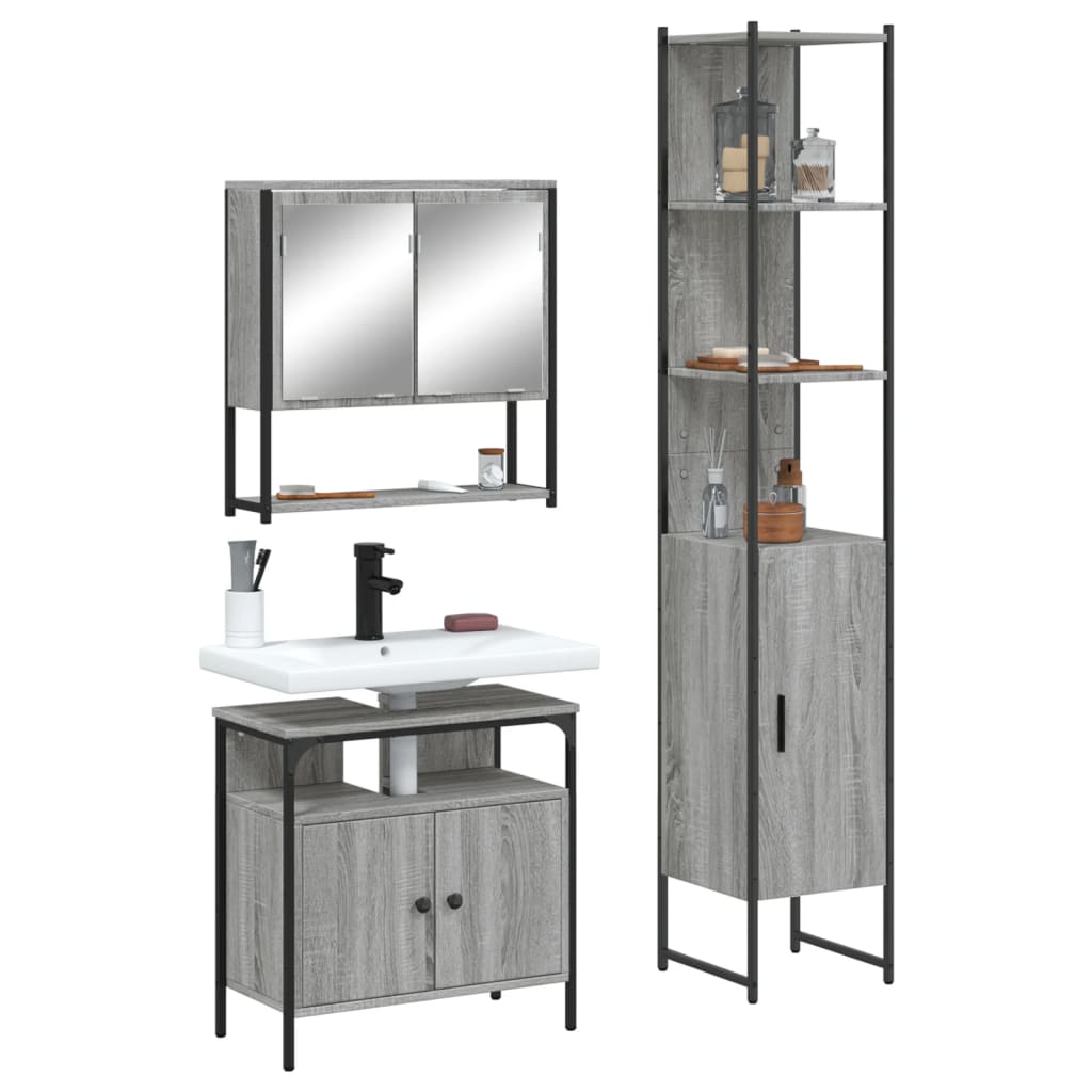 Bathroom Furniture Set 3 Pcs 33 X 33 X 185.5 Cm