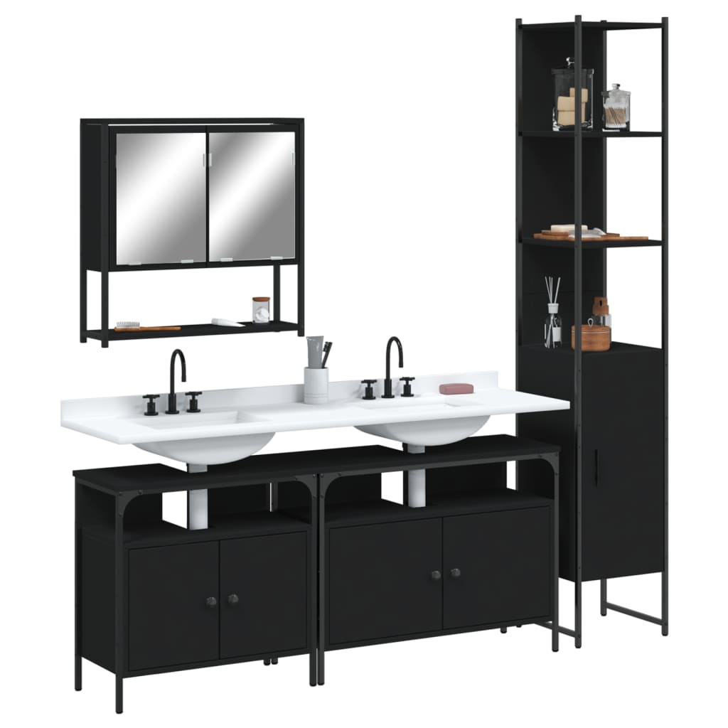 Bathroom Furniture Set 4 Pcs 33 X 33 X 185.5 Cm