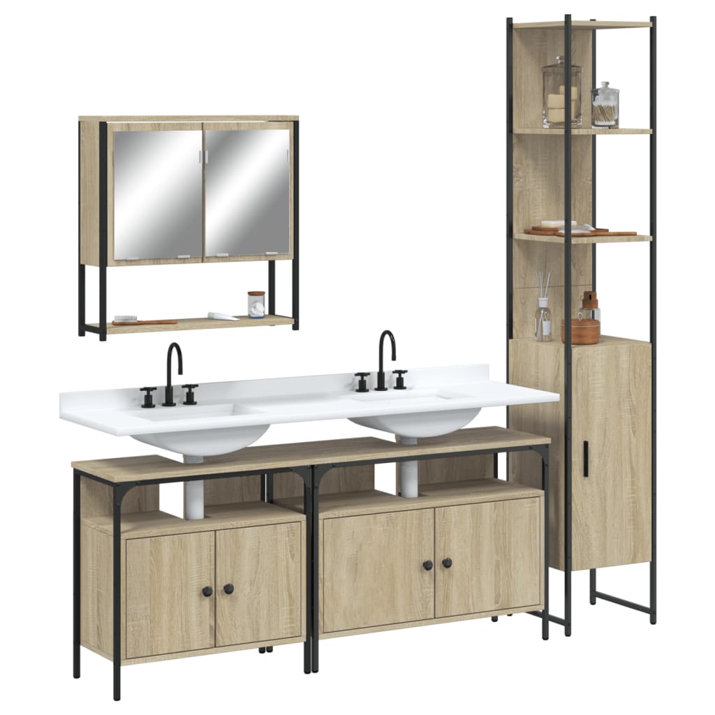 Bathroom Furniture Set 4 Pcs 33 X 33 X 185.5 Cm