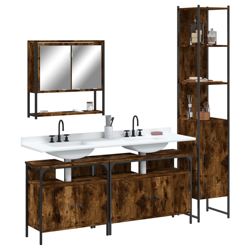 Bathroom Furniture Set 4 Pcs 33 X 33 X 185.5 Cm