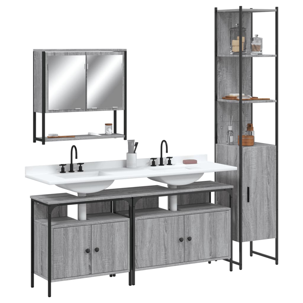 Bathroom Furniture Set 4 Pcs 33 X 33 X 185.5 Cm