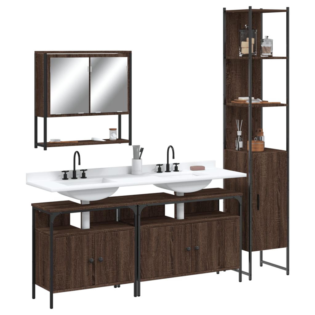 Bathroom Furniture Set 4 Pcs 33 X 33 X 185.5 Cm