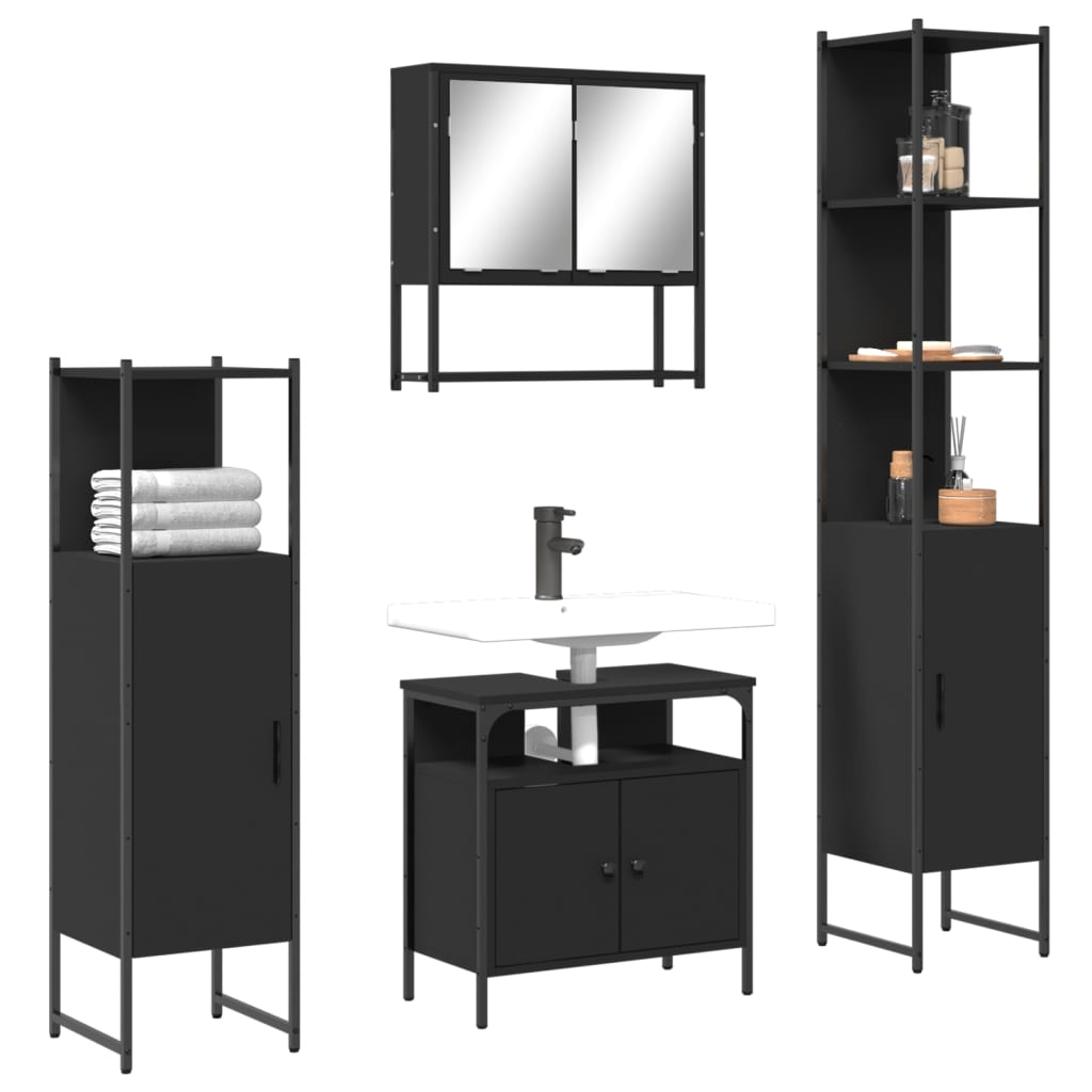 Bathroom Furniture Set 4 Pcs 33 X 33 X 185.5 Cm