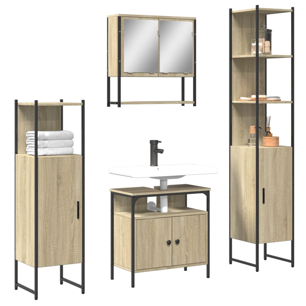 Bathroom Furniture Set 4 Pcs 33 X 33 X 185.5 Cm