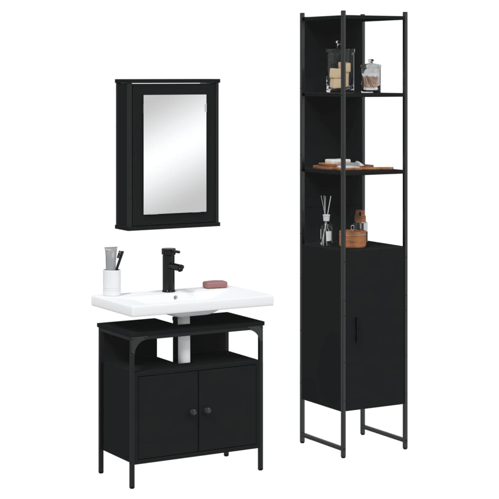 Bathroom Furniture Set 3 Pcs 33 X 33 X 185.5 Cm