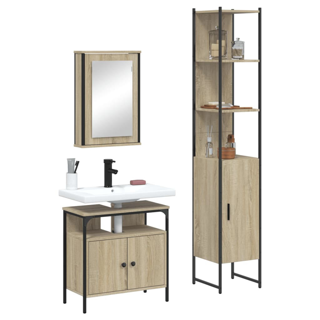 Bathroom Furniture Set 3 Pcs 33 X 33 X 185.5 Cm