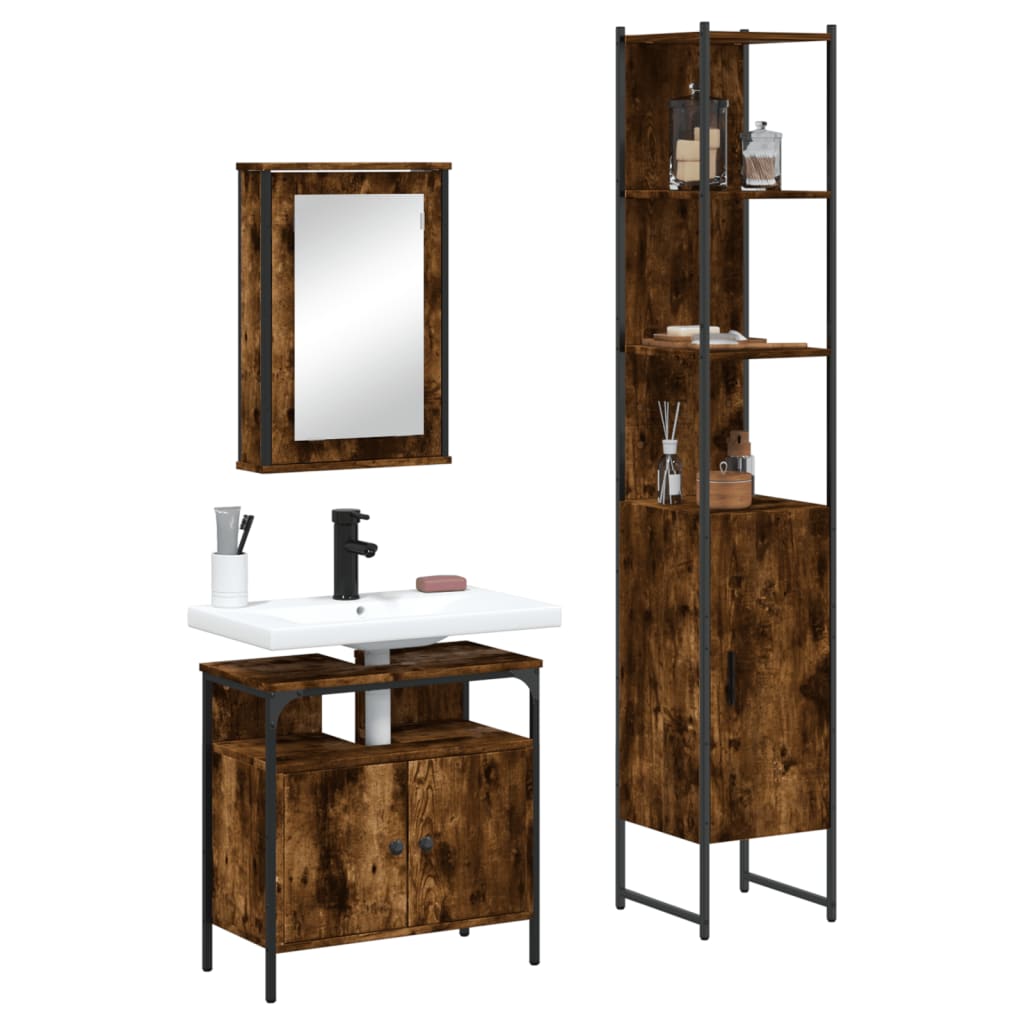Bathroom Furniture Set 3 Pcs 33 X 33 X 185.5 Cm