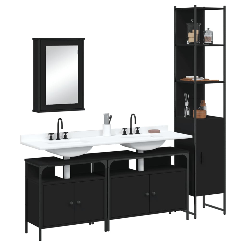 Bathroom Furniture Set 4 Pcs 33 X 33 X 185.5 Cm